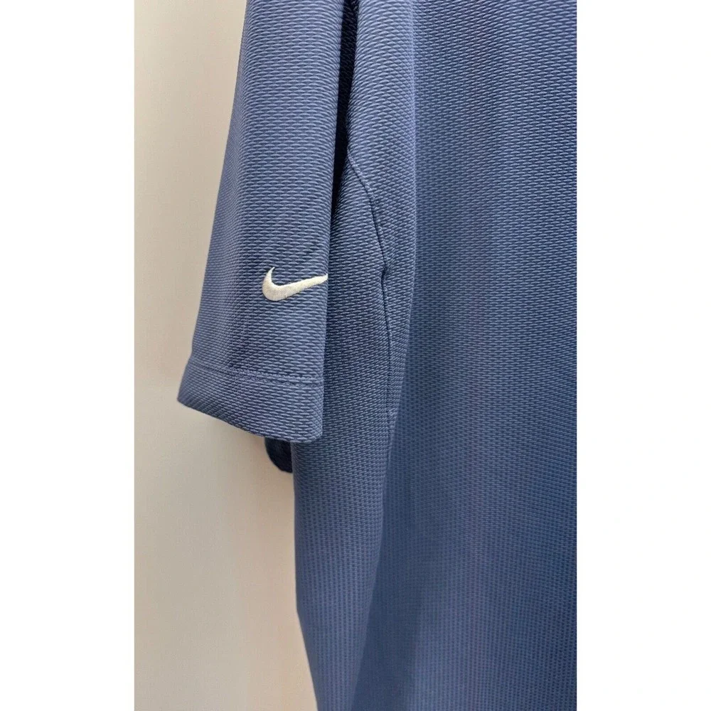 Nike Golf Polo Shirt Mens 2XL XXL Blue Dri Fit‎ Blue Short Sleeve
